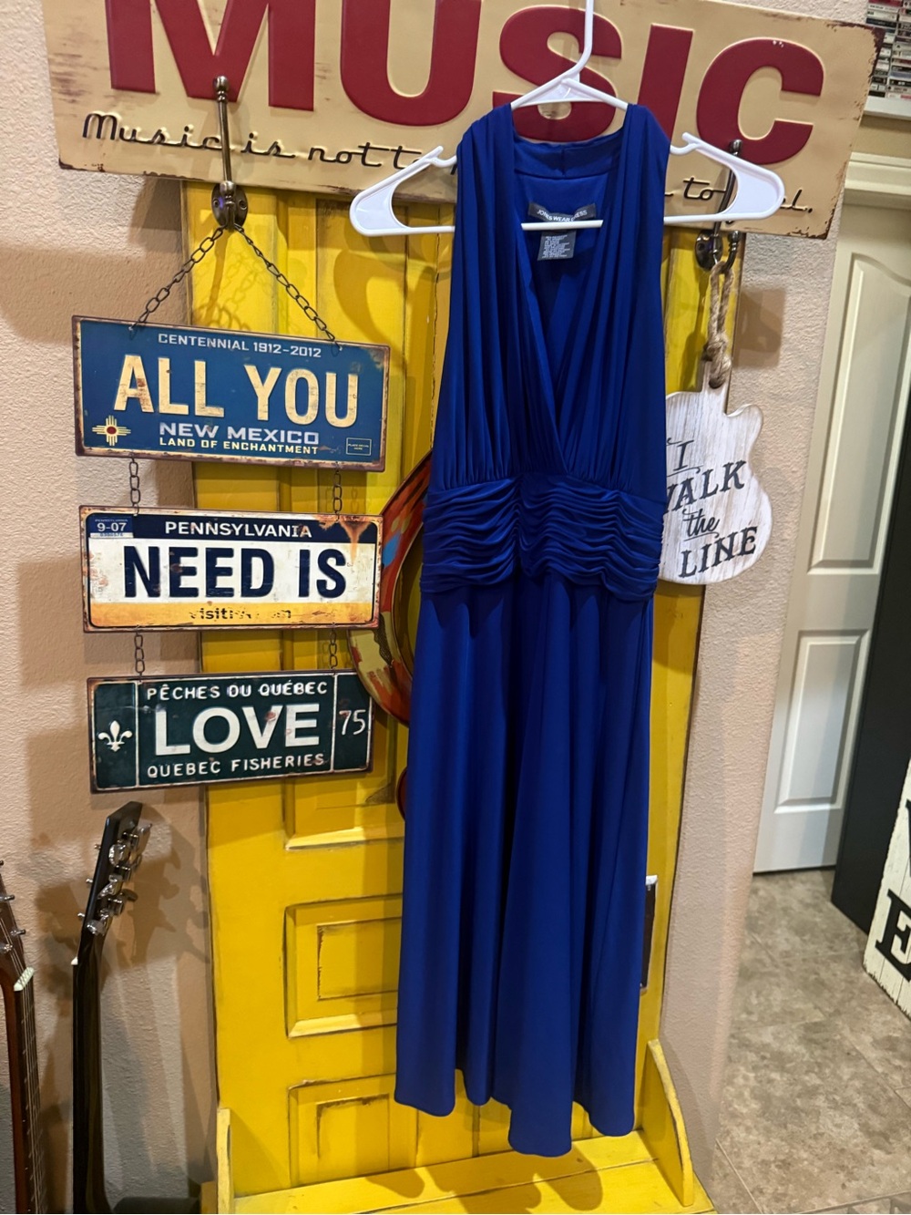 Royal Blue Sleeveless Maxi Dress